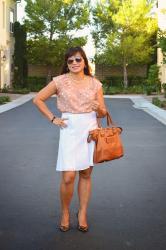 Throw Back Thursday Fashion Link Up - Polka Dot Pleated Top