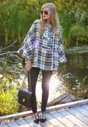 Plaid Poncho