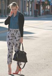 Chambray + Floral Pants