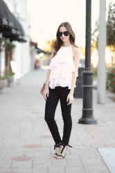 pink and ruffled