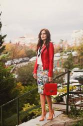 NYC INSPIRED SKIRT & RED JACKET