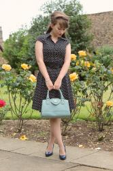 Outfit: capsule wardrobe - classic polka dot dress