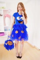 {Halloween}: Cute Homemade Cookie Monster Costume