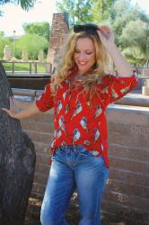 Bird Shirt & Boyfriend Jeans