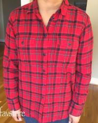 J. Crew Boyfriend Flannel Shirt in Red Plaid, Beaded Chevron Popover in Blackwatch Plaid, and Flannel Shirt in Buffalo Check 