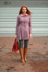 A Vintage Style Fit-n-Flare Coat | A Palette of Lavender, Pink, Tan and Red