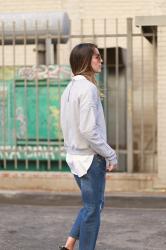 sweatshirt and heels