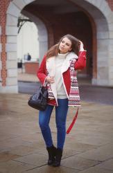 RED OVERSIZED COAT