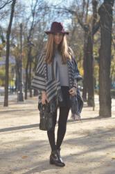 Grey poncho