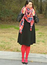 Lace Sleeves and Red Tights