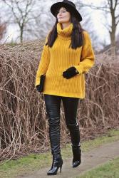 Yellow oversized sweater