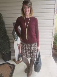 Inspired Style – Leopard Dress As A Skirt!