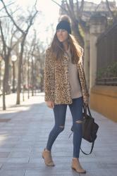 Leopard print coat