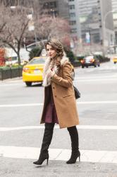 What to Wear to Work | Tweed Dress + Suede Boots