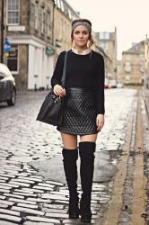 Ladylike bags and Thigh-high boots