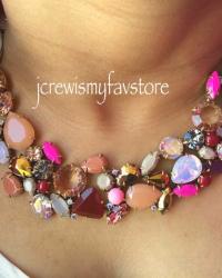 J. Crew Crystal Foliage Necklace 