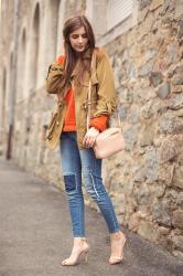 Orange and Khaki