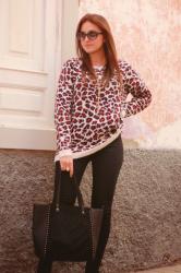 Red leopard print