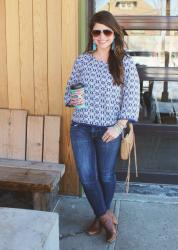 Boho Blue Blouse