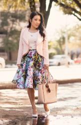 Pink Blush + Baby Blue Florals