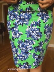 J. Crew Factory Pencil Skirt in Basketweave--Roz Floral 