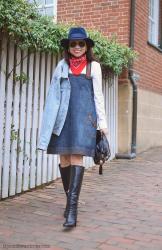 Denim Pinafore Dress 