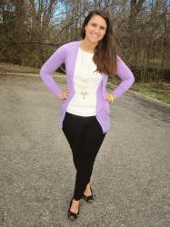 Make it Work: lavender cardigan