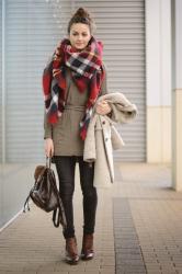 Outfit: Coat & Vintage Backpack