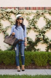 Blues, Leopard Print + Panama Hat