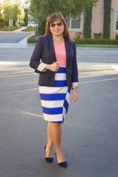 Throw Back Thursday Fashion Link Up: Navy Blazer