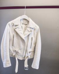 WHITE LEATHER JACKET