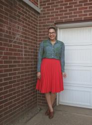 Bright Skirt, Blue Shirt