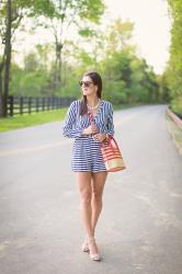 Stripe Romper + Local Kentucky Tee