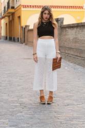  Culotte pants. Crop top 