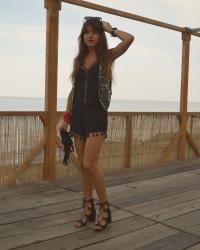 All Black Beach Festival Look ♥ Style Festival plage et total look noir