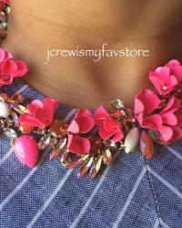 J. Crew Mardi Gras and Wild Crystal Necklaces 