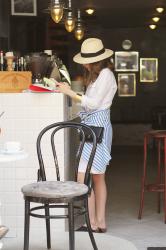 White shirt dress