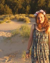 Walking on the sands at sunset