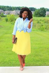 Sunny Pleated Midi