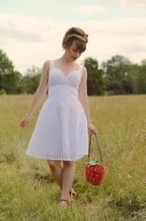 Outfit: strawberries and cream (sort of)