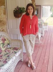 Fashion Over Fifty:  Wearing Coral with Neutrals