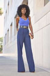 Trimmed Tank + Wide Leg Trousers