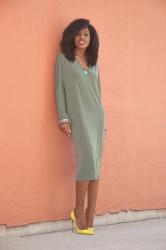 Olive Tunic Midi Dress