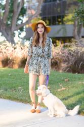 floral romper + Labor Day Sales