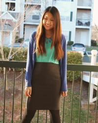 What I Wore to Work: Cobalt and Mint