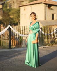 LOOK INVITADA DE BODA: VESTIDO LARGO VERDE