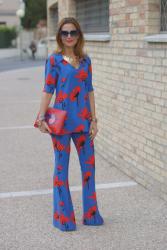 Seventies inspired outfit: flare suit 