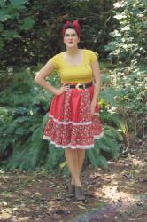 Retro swing skirt and motherhood