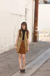 Green Sleeveless Trench