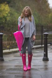 Monochrome & Pops Of Pink With Rockfish Wellies